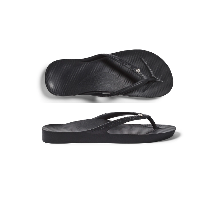 Archies Archies Arch Support Flip Flop Crystal Black