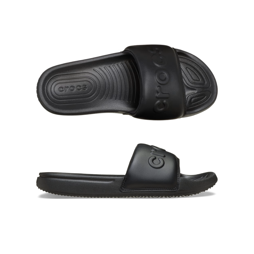 Crocs All Day Slide Men's Black with padded upper and Mellow footbed