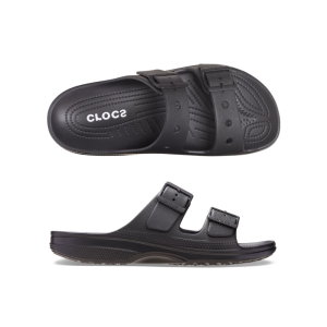 Crocs Men's Saturday Sandal Black lightweight men's sandals with Croslite foam footbed