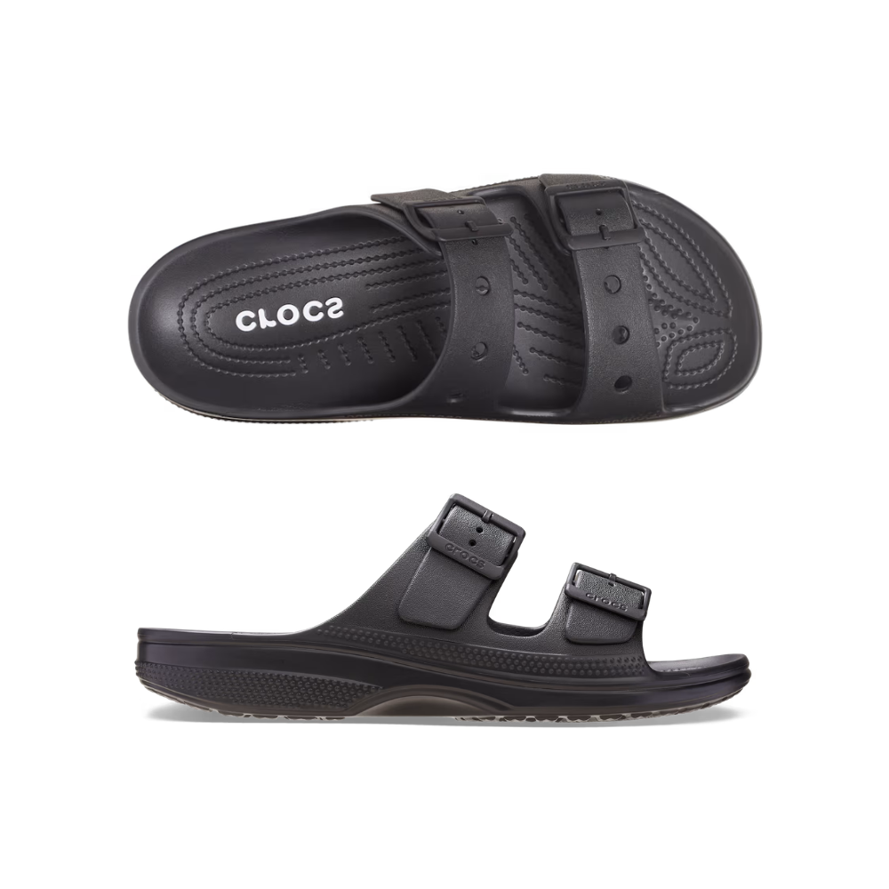 Crocs Men's Saturday Sandal Black lightweight men's sandals with Croslite foam footbed